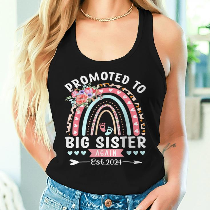 Promoted To Big Sister Again 2024 Soon To Be Big Sister Fun Women Tank Top Gifts for Her