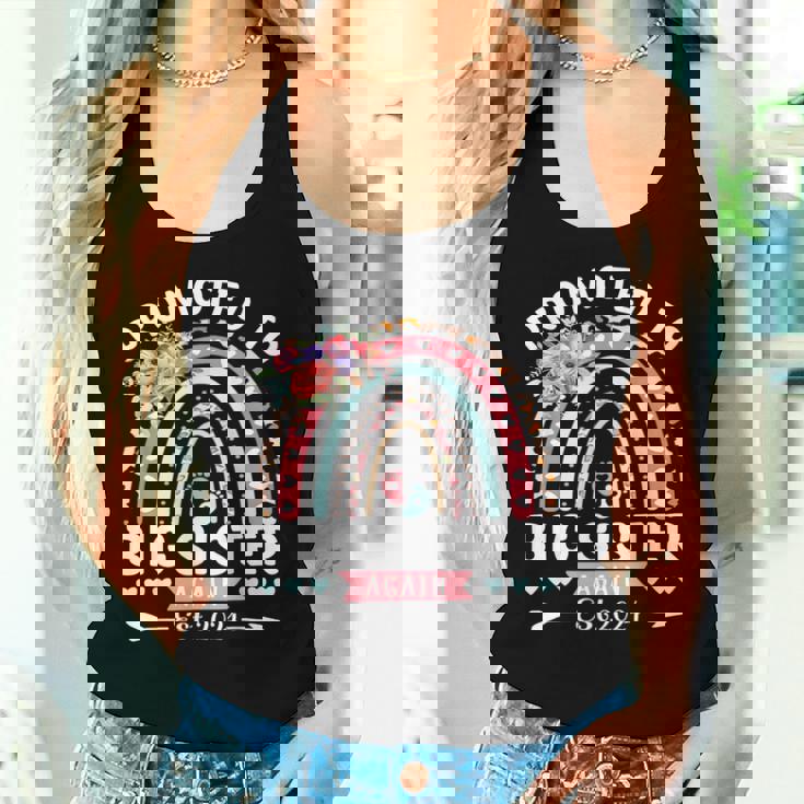 Promoted To Big Sister Again 2024 Soon To Be Big Sister Fun Women Tank Top Gifts for Her