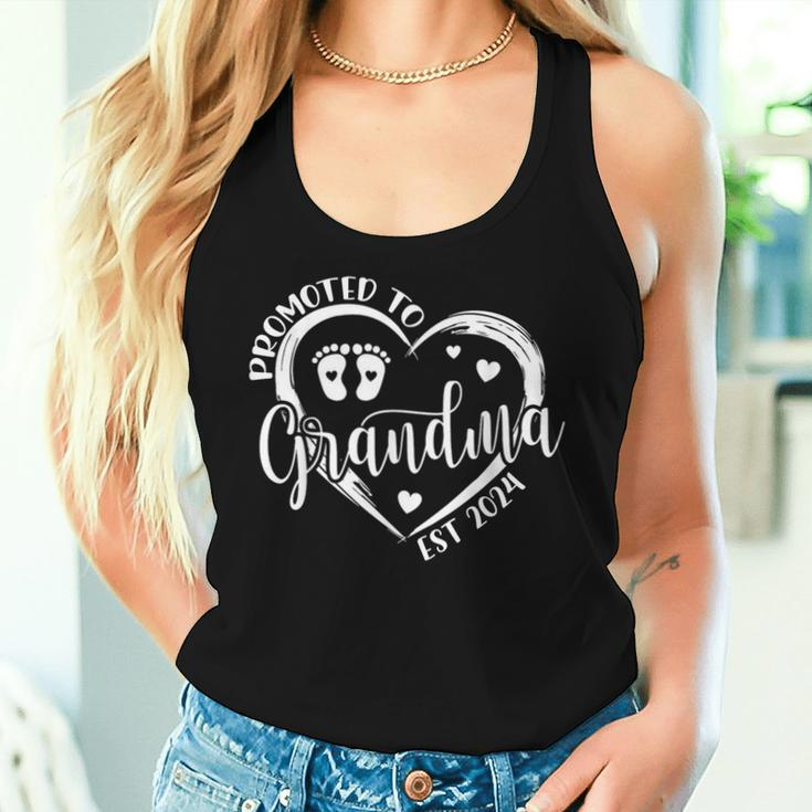 Promoted To Grandma Est 2024 New Grandma Grandmother Women Tank Top Gifts for Her