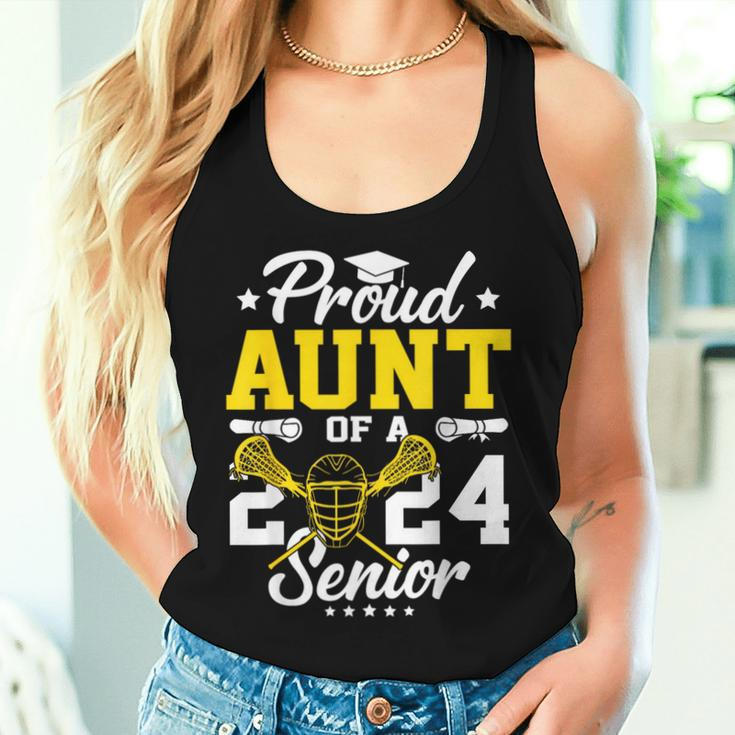 Proud Aunt Of A 2024 Senior Lacrosse Graduate Women Tank Top Gifts for Her