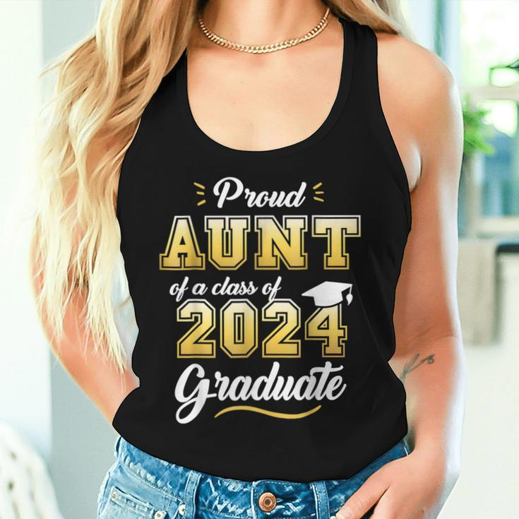 Proud Aunt Of A Class Of 2024 Graduate Senior 24 Graduation Women Tank Top Gifts for Her