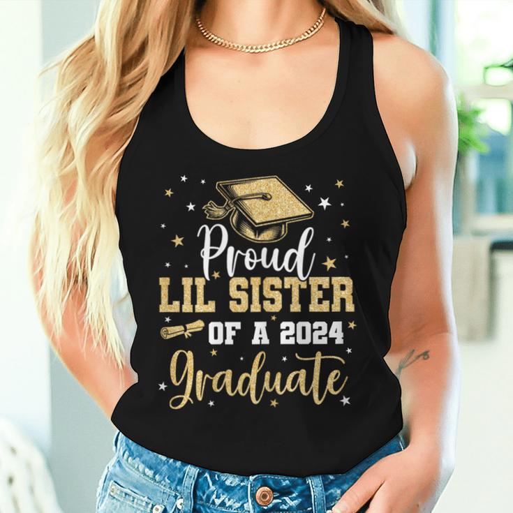 Proud Lil Sister Of A 2024 Graduate Class Of 24 Senior Grad Women Tank Top Gifts for Her