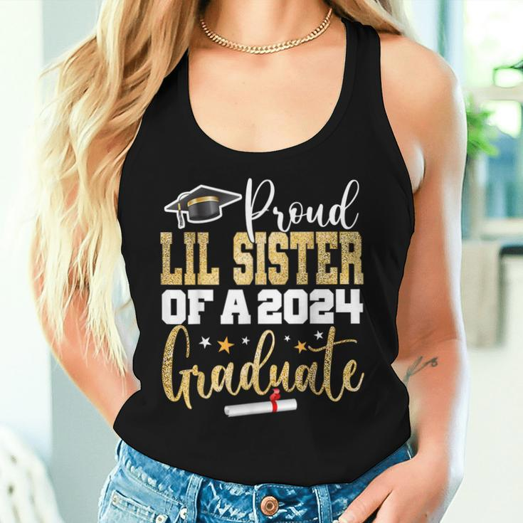 Proud Lil Sister Of A 2024 Graduate Class Senior Graduation Women Tank Top Gifts for Her