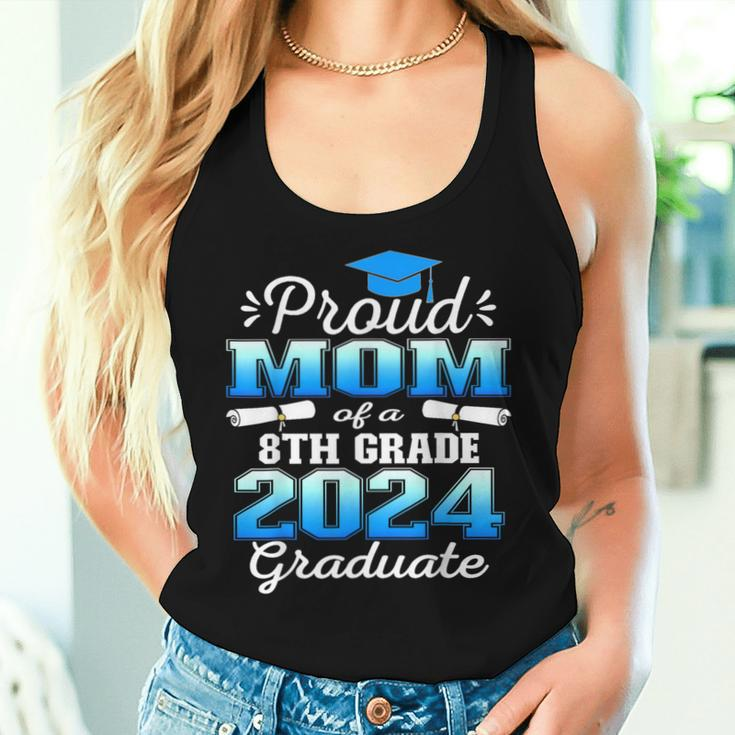 Proud Mom Of 2024 8Th Grade Graduate Family Middle School Women Tank Top Gifts for Her