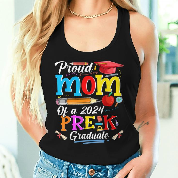 Proud Mom Of A 2024 Pre-K Graduate Family Lover Women Tank Top Gifts for Her