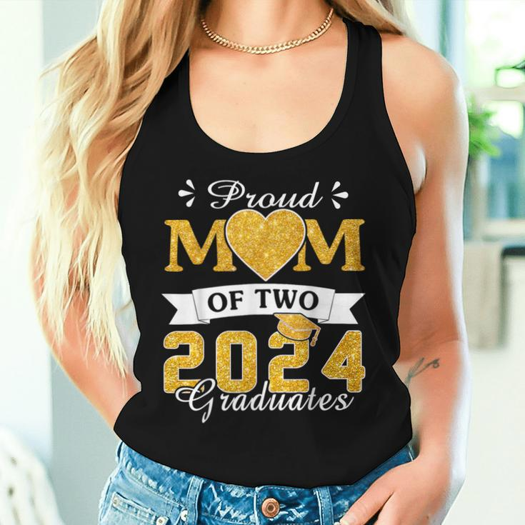 Proud Mom Of Two 2024 Graduates Mother Class Of 2024 Senior Women Tank Top Gifts for Her