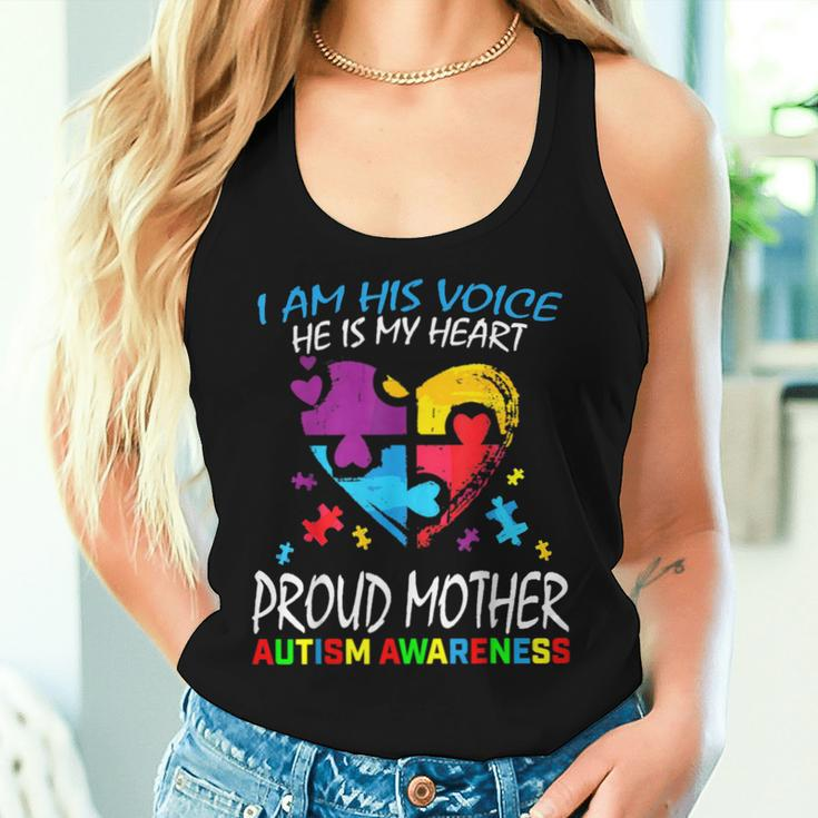 Pround Autism Mom Heart Mother Puzzle Piece Autism Awareness Women Tank Top Gifts for Her