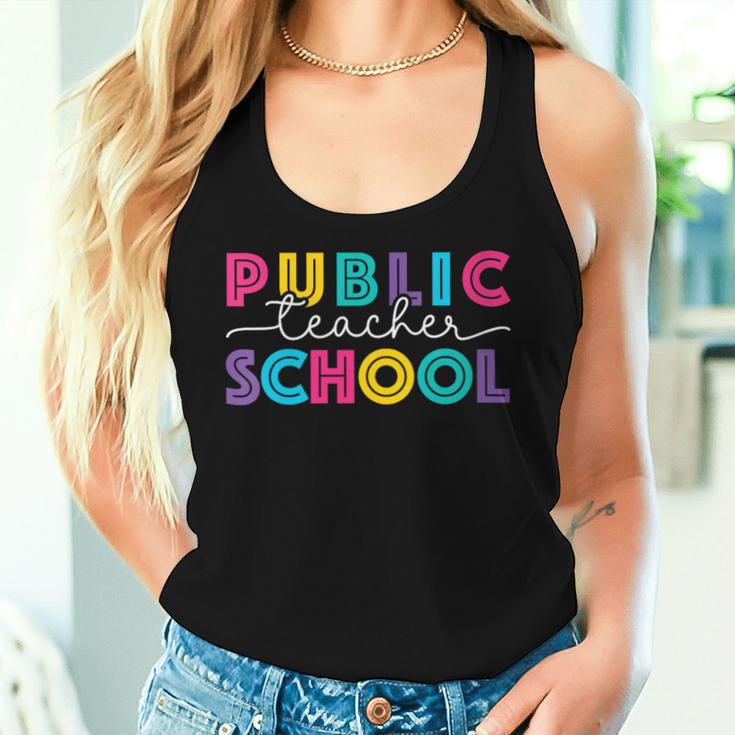 Public School Teacher Women Tank Top Gifts for Her