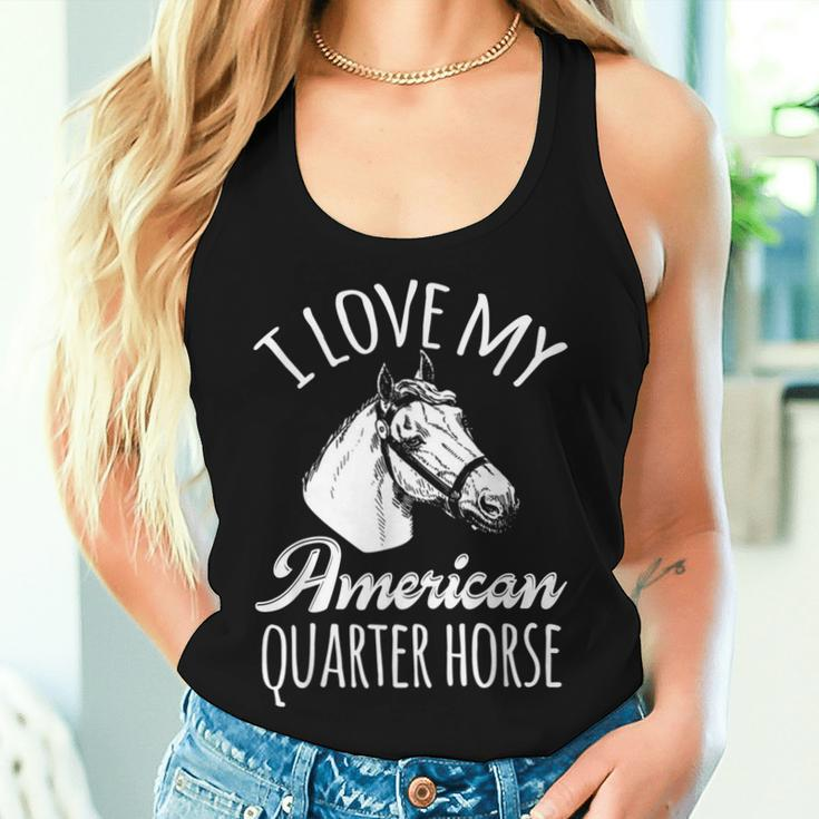 Quarter Horse Rodeo Barrel Racing Reining Horseback Women Tank Top Gifts for Her
