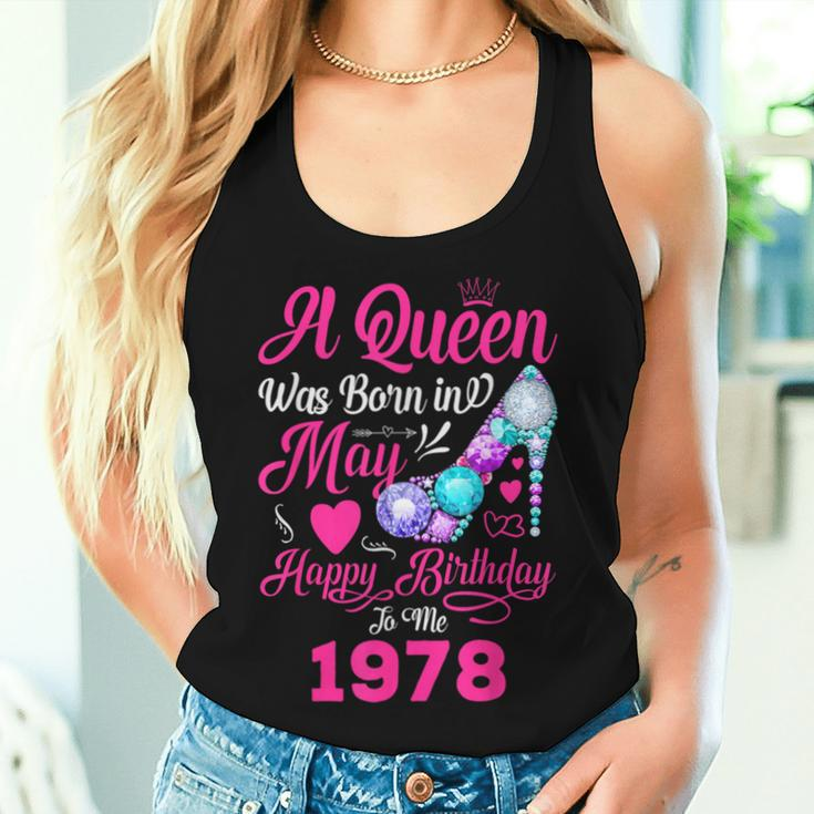 Queen Was Born In May 1978 Girl 43 Years Birthday Women Tank Top Gifts for Her