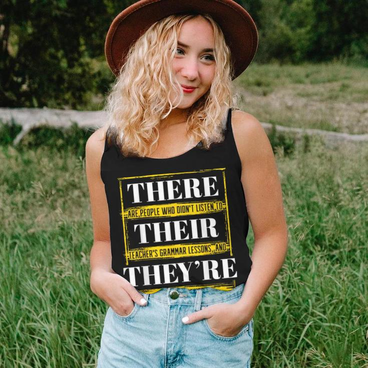 There Their They're Grammar Teacher Instructor Professor Women Tank Top Gifts for Her