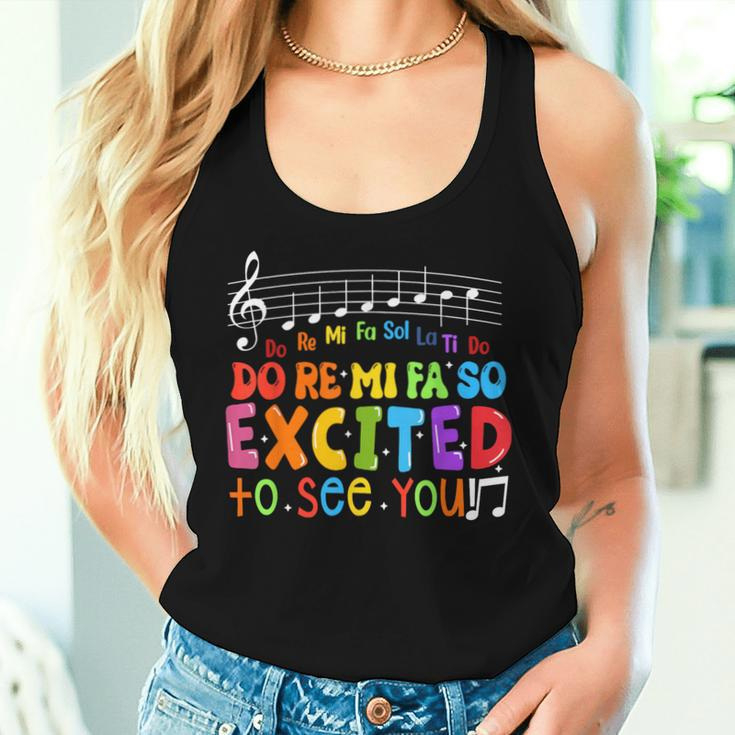 Do Re Mi Fa So Excited To See You Music Teacher Trendy Women Tank Top Gifts for Her