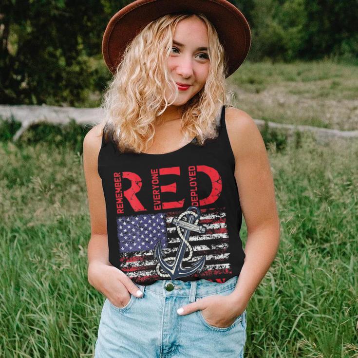 Red Friday For My Son Military Navy Mom Dad Us Flag Vintage Women Tank Top Gifts for Her