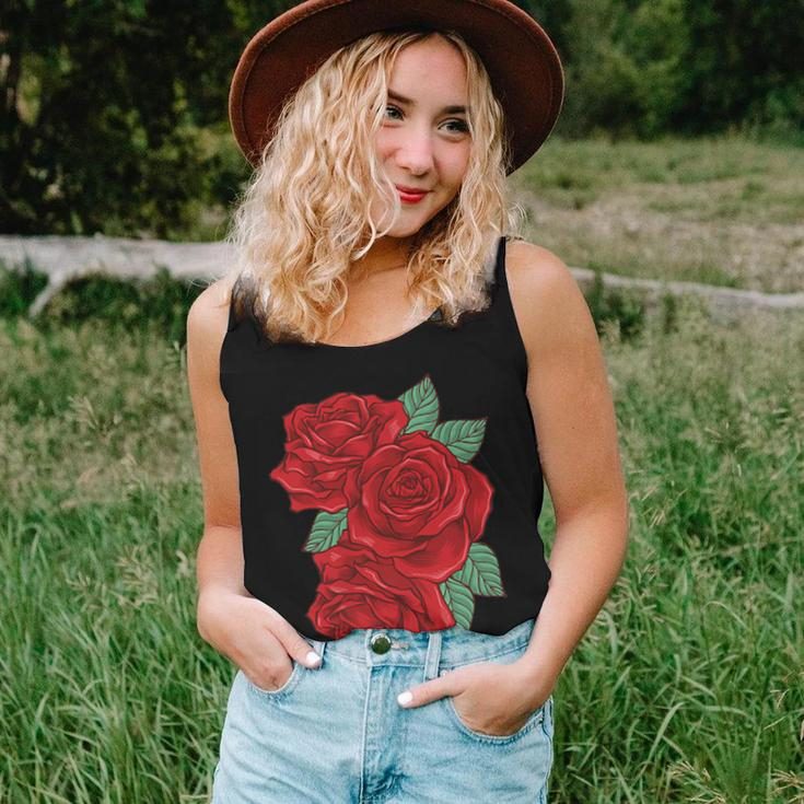 Red Rose Pocket Floral Print Bouquet For & Women Women Tank Top Gifts for Her