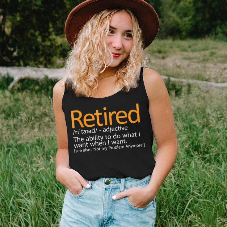 Retired Not My Problem Anymore Retired Definition Women Tank Top Gifts for Her