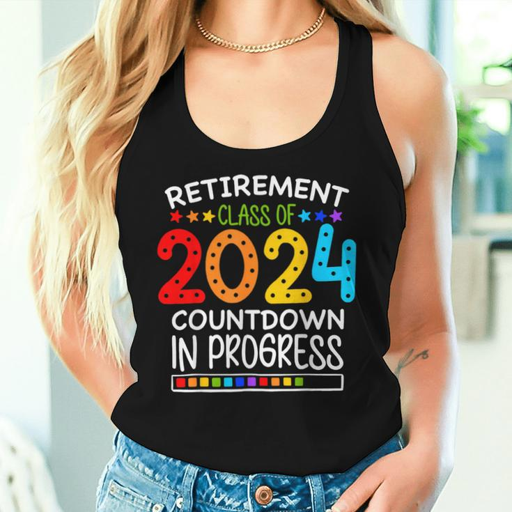 Retirement Class Of 2024 Teacher Countdown Loading Teacher Women Tank Top Gifts for Her
