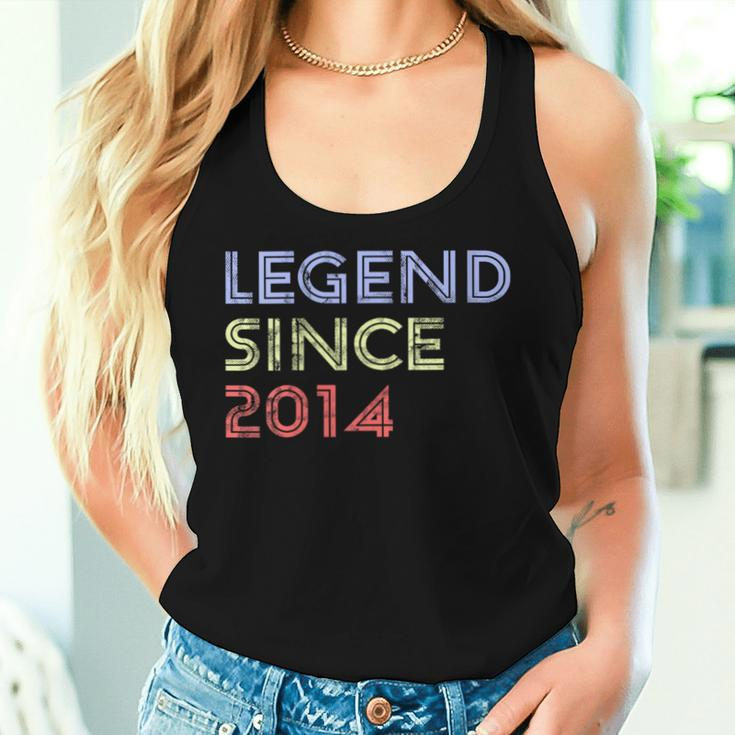 Retro 10 Years Old Vintage Legend Since 2014 10Th Birthday Women Tank Top Gifts for Her