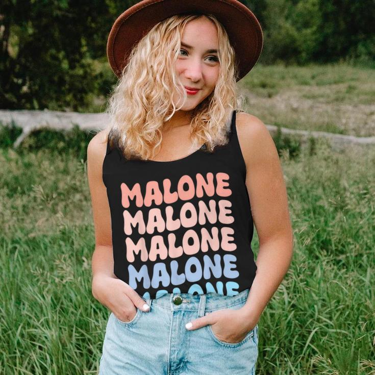 Retro Malone First Name Boy Personalized Groovy 80'S Girl Women Tank Top Gifts for Her