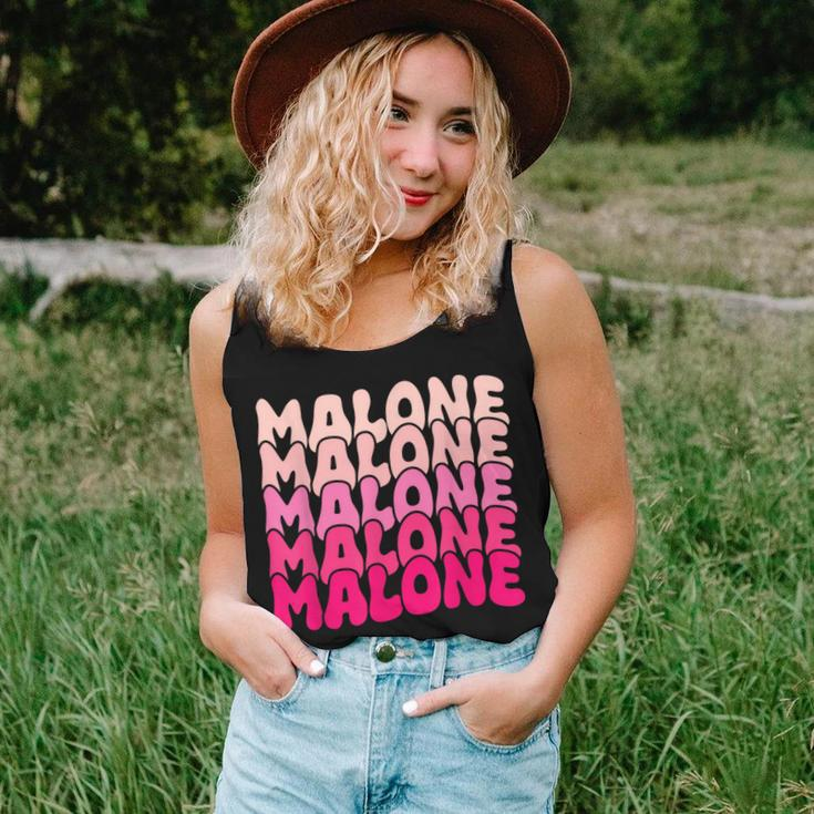 Retro Malone Girl First Name Boy Personalized Groovy 80'S Women Tank Top Gifts for Her