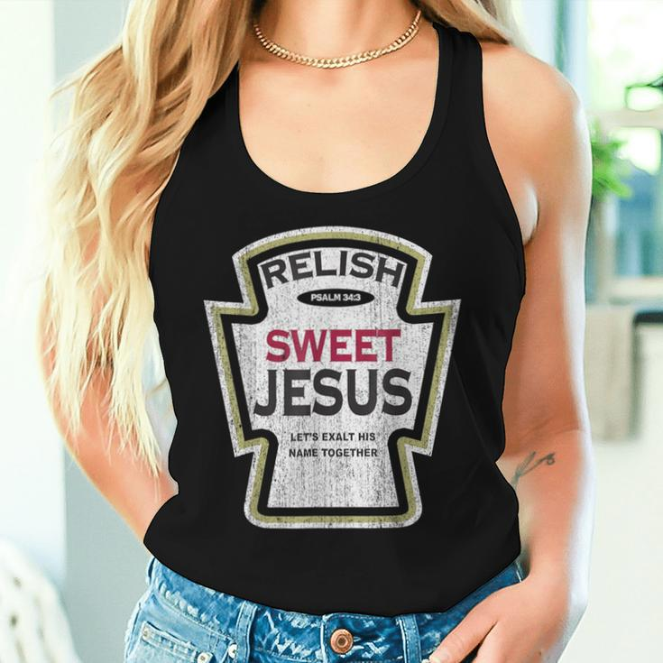 Retro Relish Sweet Jesus Christian Parody Women Tank Top Gifts for Her