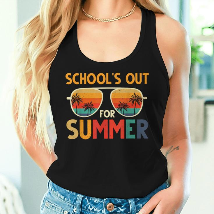 Retro Schools Out For Summer Last Day Of School Teacher Boy Women Tank Top Gifts for Her