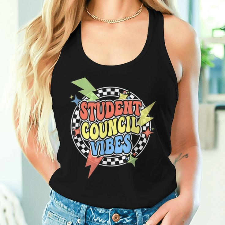 Retro Student Council Vibes Groovy School Student Council Women Tank Top Gifts for Her