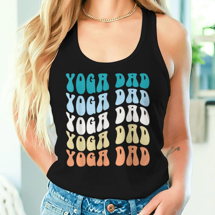 Retro Yoga Dad Father's Day Retro Groovy Daddy Yoga Women Tank Top Gifts for Her