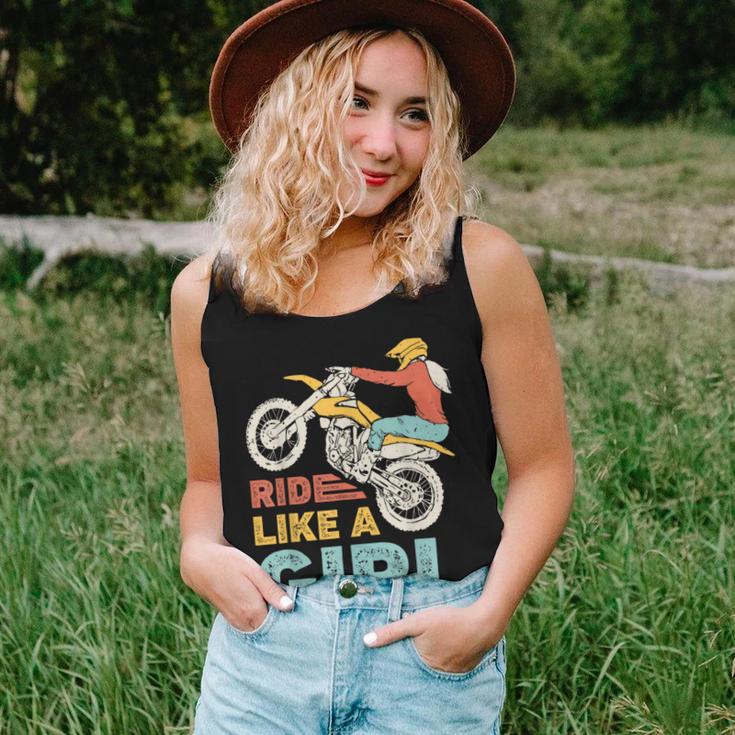 Ride Like A Girl Dirt Bike Rider Motocross Enduro Vintage Women Tank Top Gifts for Her