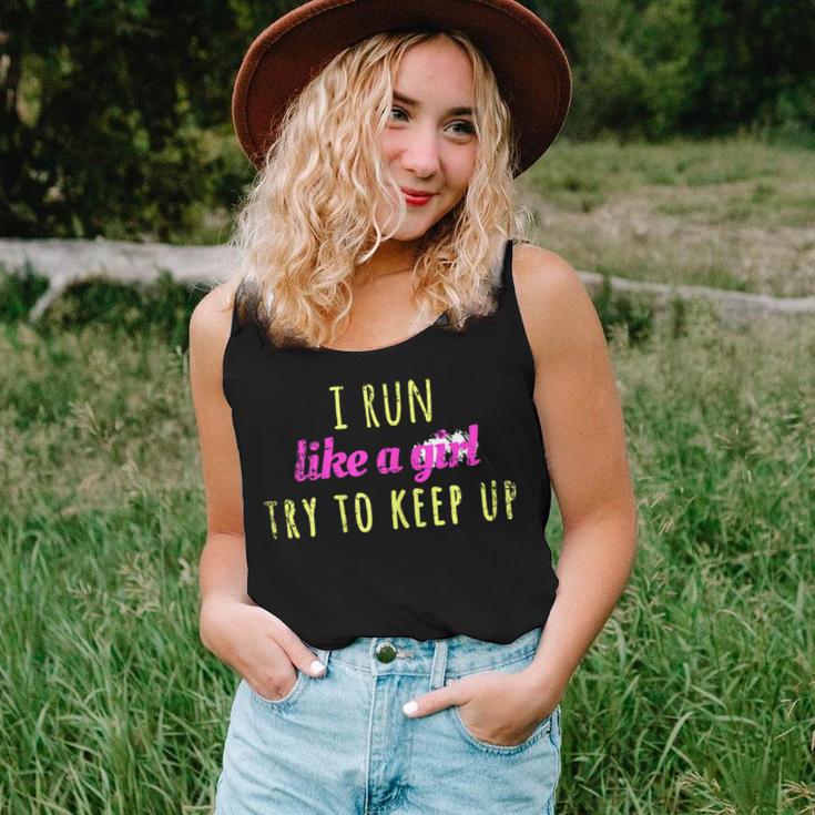 I Run Like A Girl Try To Keep Up Best Idea Women Tank Top Gifts for Her