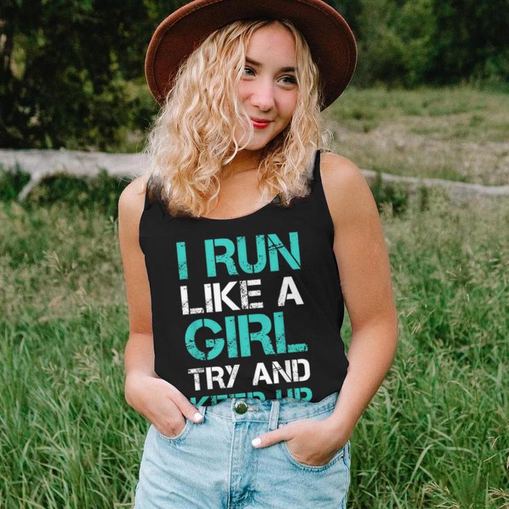 I Run Like A Girl Try To Keep Up Running Women Tank Top Gifts for Her