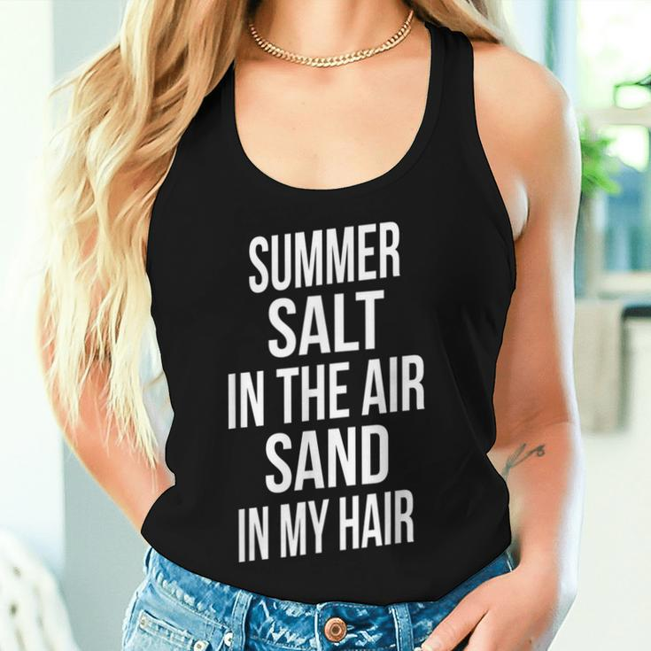 Salt In The Air Sand In My Hair Sarcastic Joke Saying Women Tank Top Gifts for Her