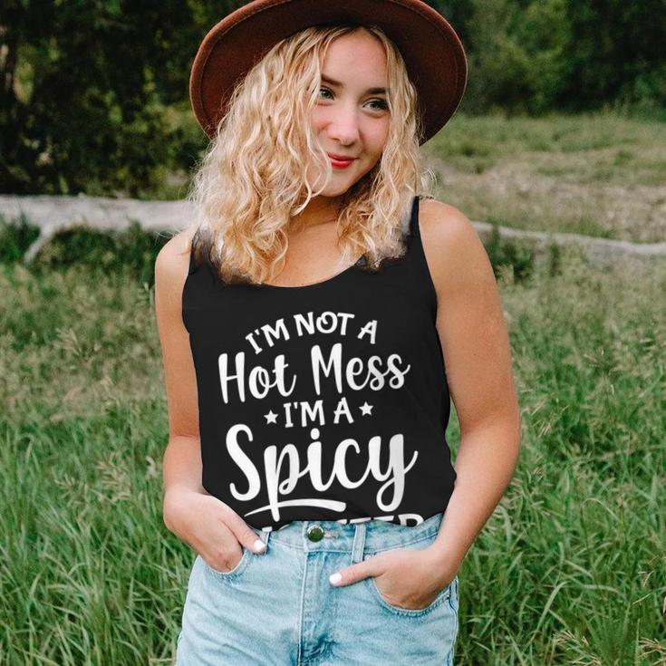 Sarcastic Saying I'm Not A Hot Mess I'm A Spicy Disaster Women Tank Top Gifts for Her