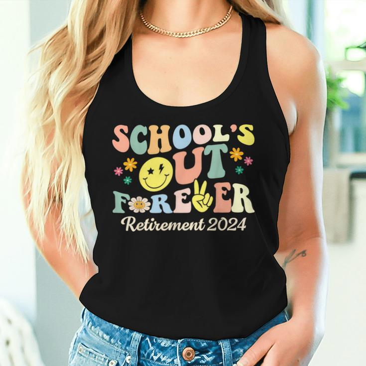 School's Out Forever Retired Teacher Retirement 2024 Women Tank Top Gifts for Her