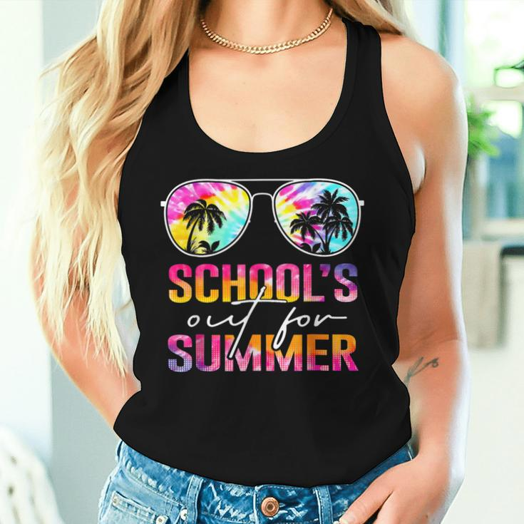 Schools Out For Summer Last Day Of School Teacher Tie Dye Women Tank Top Gifts for Her
