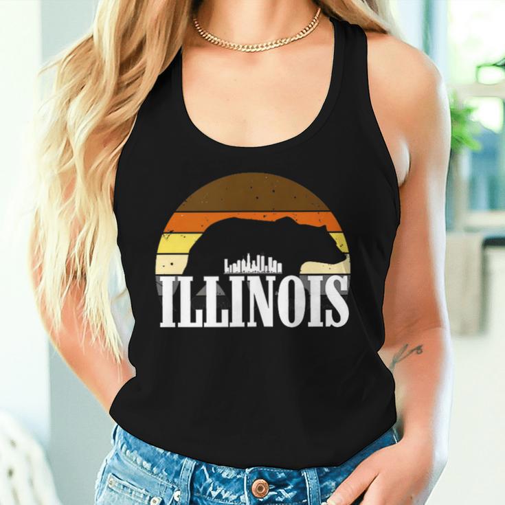 Schwuler Beefy Daddy Illinois Lgbtq Regenbogen Schwuler Papa Bear Pride Tank Top Frauen Geschenke für Sie