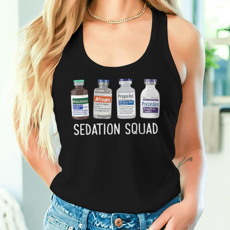 Sedation Squad Pharmacology Crna Icu Nurse Appreciation Women Tank Top Gifts for Her