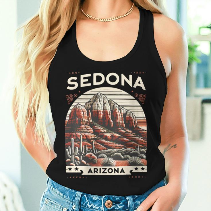 Sedona Az Hiking Outdoors Mountain Sedona Usa Retro Vintage Women Tank Top Gifts for Her