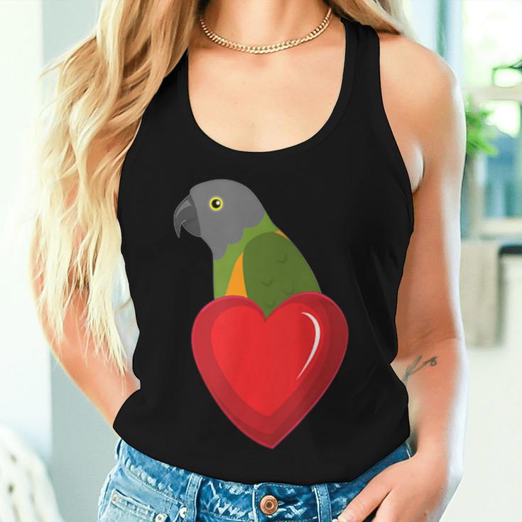 Senegal African Parrot Heart Pocket Women Tank Top Gifts for Her