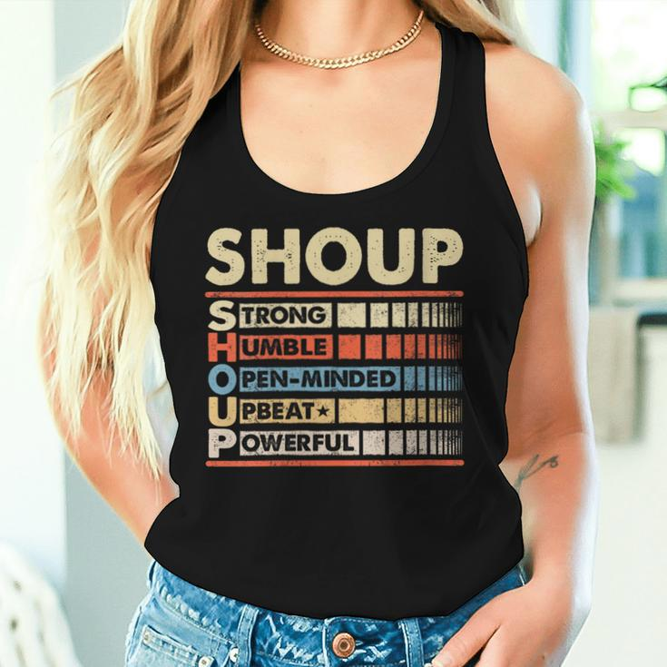 Shoup Family Name Last Name Shoup Women Tank Top Gifts for Her