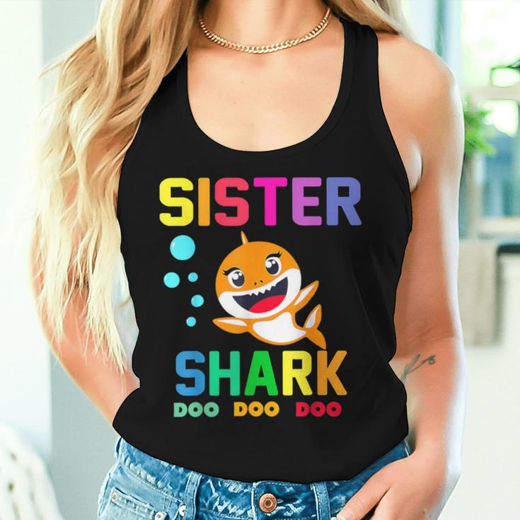 Sister Of The Shark Birthday Family Matching Birthday Women Tank Top Gifts for Her