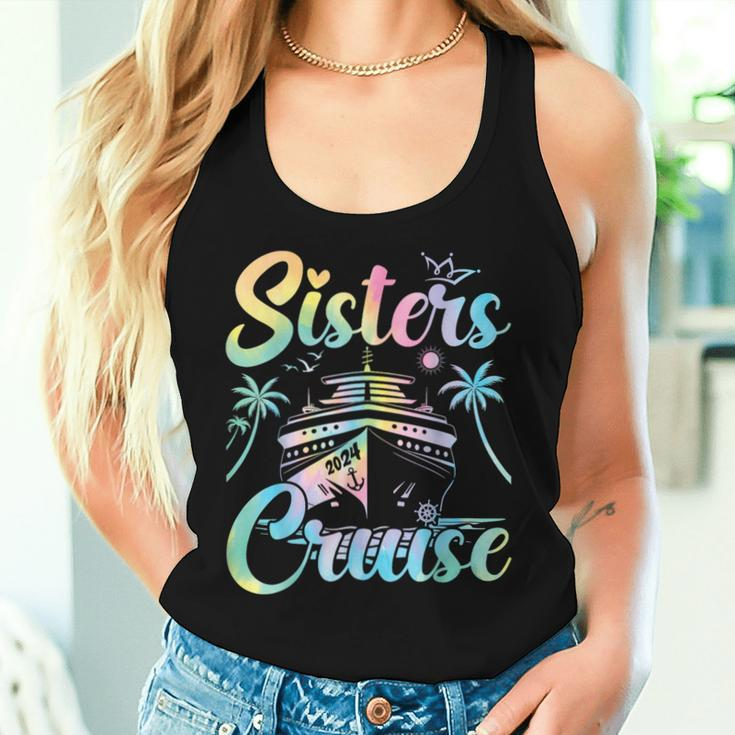 Sisters Cruise 2024 Sister Cruising Vacation Trip Tie Dye Women Tank Top Gifts for Her