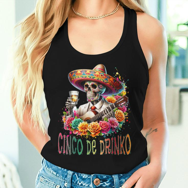Skull Cinco De Drinko Cinco De Mayo 5 Fiesta Women Tank Top Gifts for Her