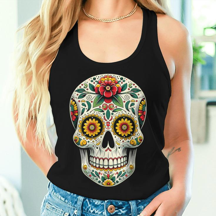 Skull Mexican Cinco De Mayo Costume For Women Women Tank Top Gifts for Her