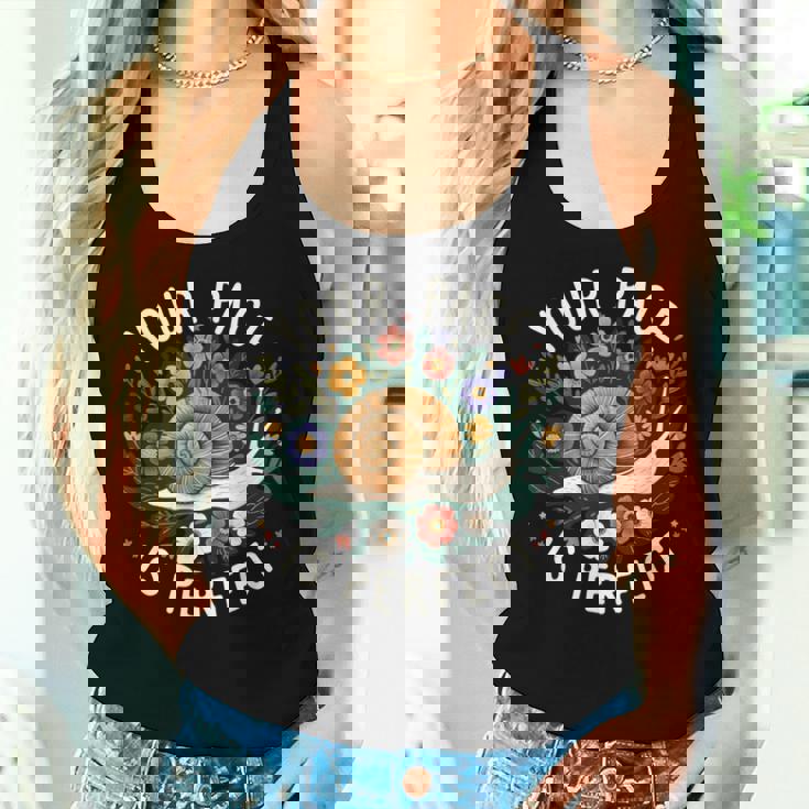 Snail Lover Cottagecore Forestcore Positive Quote Kid Women Tank Top Gifts for Her