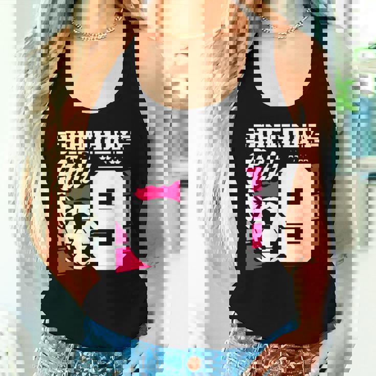 Soccer Birthday Party 9 Year Old Girl 9Th Birthday Women Tank Top Gifts for Her