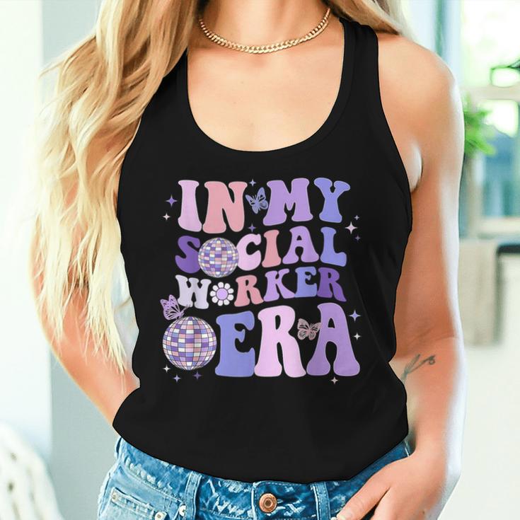 In My Social Worker Era Retro Groovy School Social Worker Women Tank Top Gifts for Her