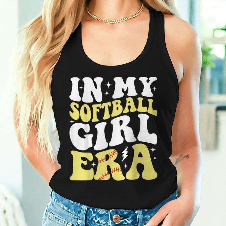 In My Softball Girl Era Retro Groovy Softball Girl Women Tank Top Gifts for Her