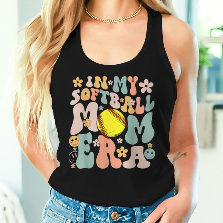 In My Softball Mom Era Mom Groovy Life Game Day Vibes Mama Women Tank Top Gifts for Her