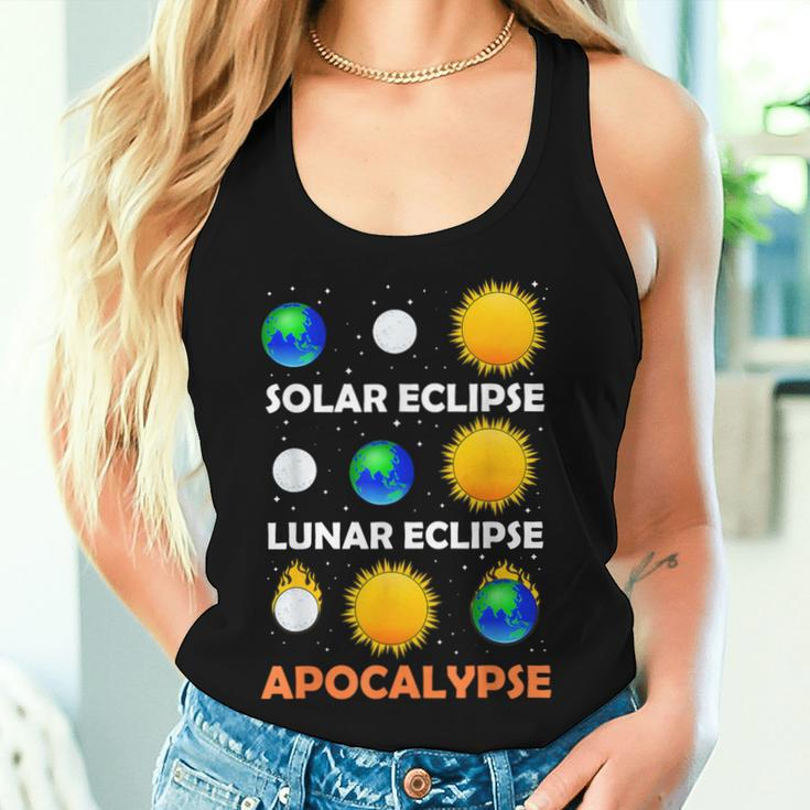 Solar Eclipse Lunar Science Teacher Space Eclipse Apocalypse Women Tank Top Gifts for Her
