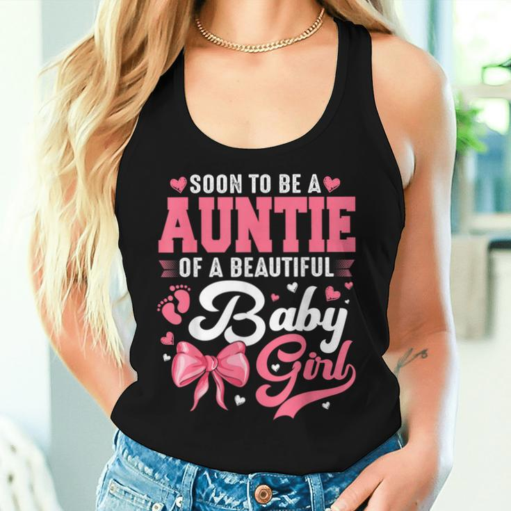 Soon To Be A Auntie Of A Beautiful Baby Girl Baby Shower Women Tank Top Gifts for Her